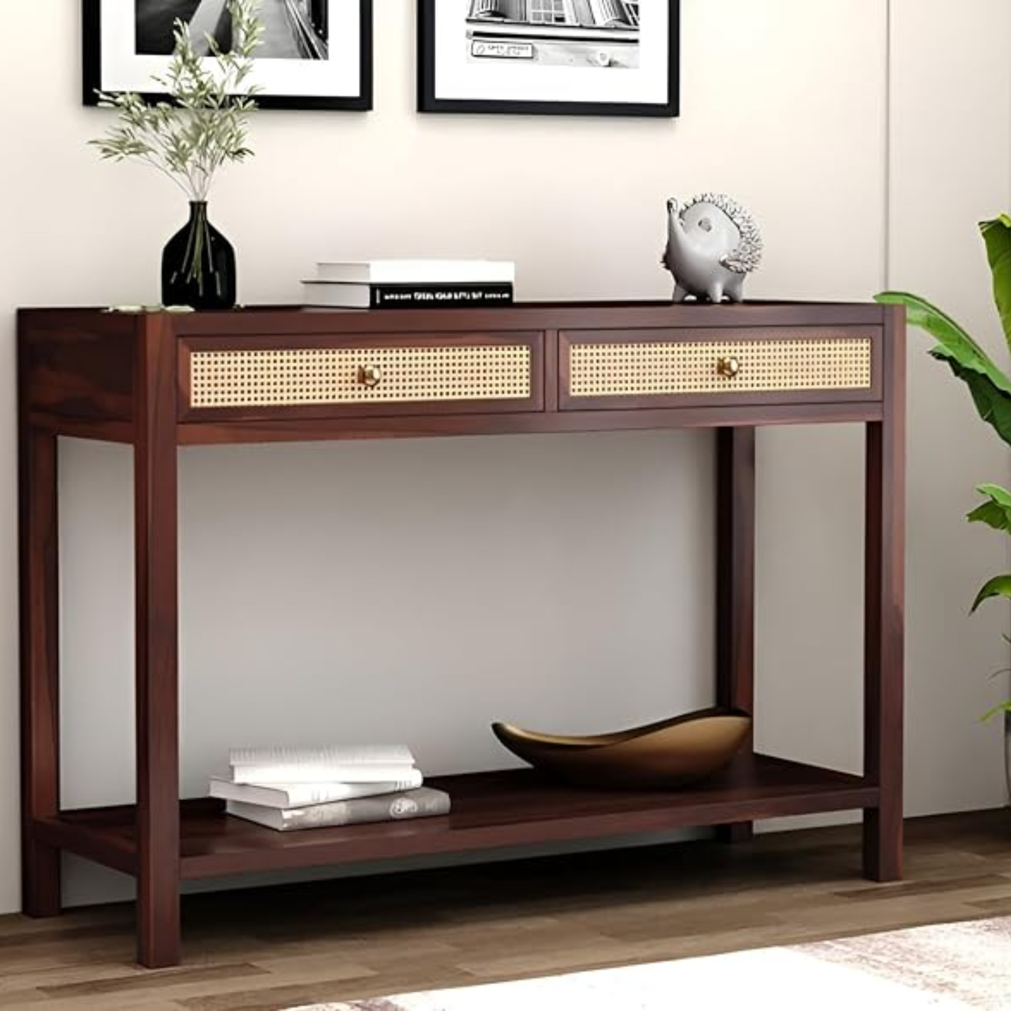 NAVYA FURNITURE Solid Sheesham Wood Console Table...