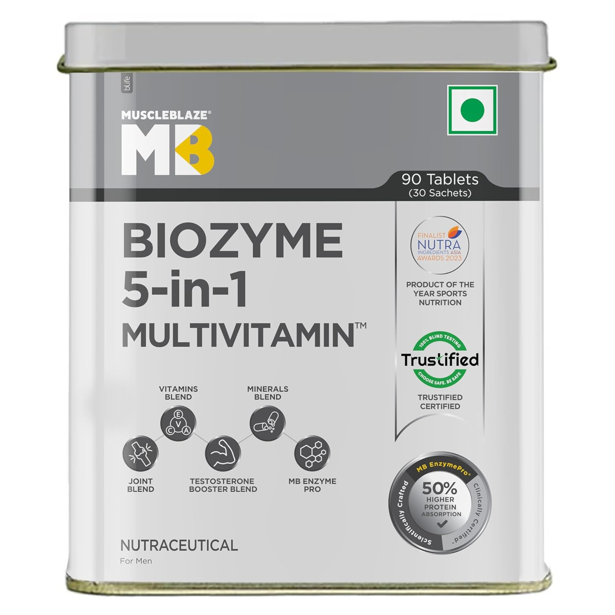 MuscleBlaze Biozyme Daily Multivitamin (90 Tablets...