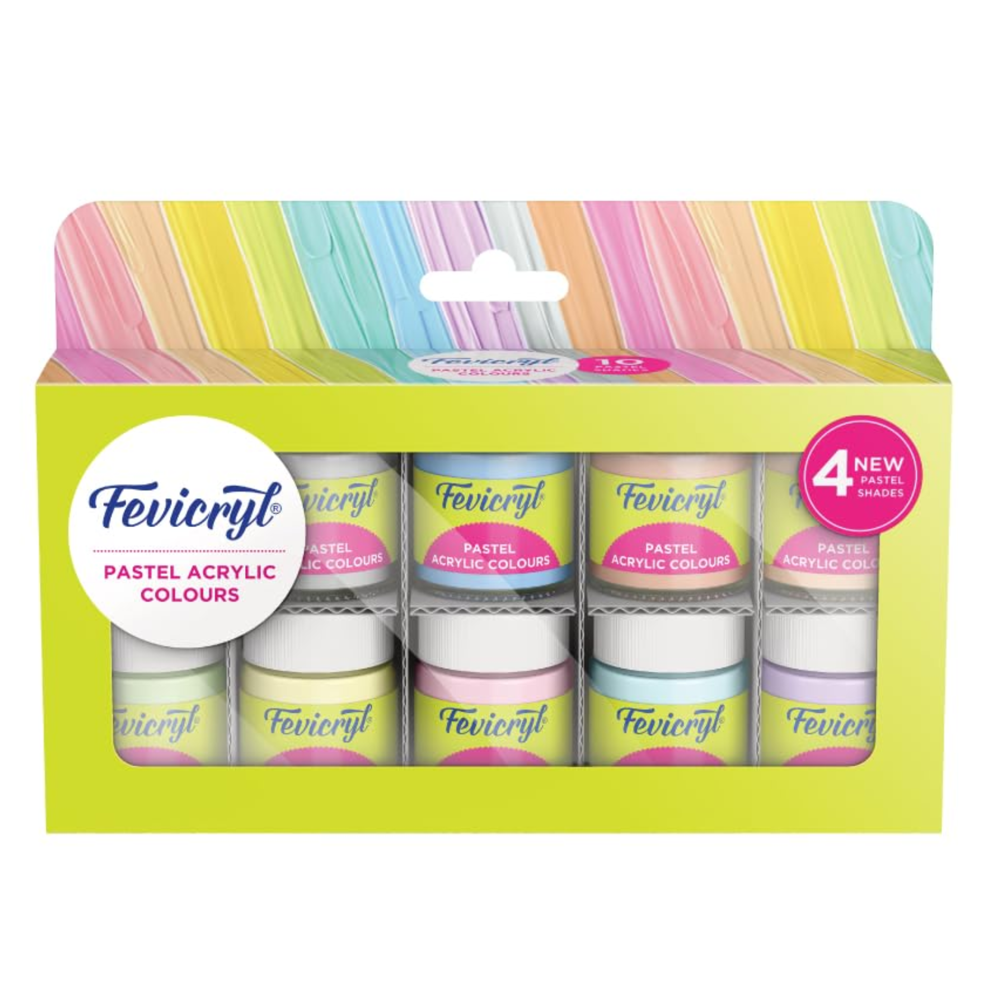 Fevicryl Acrylic Colours Pastel Kit | 10 Colours x...