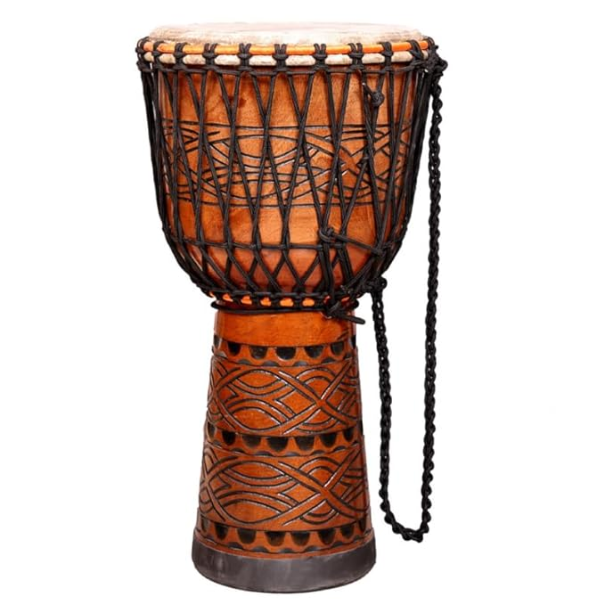 StarJam Deep Carved Mahogany Wood Djembe Drum – 14...