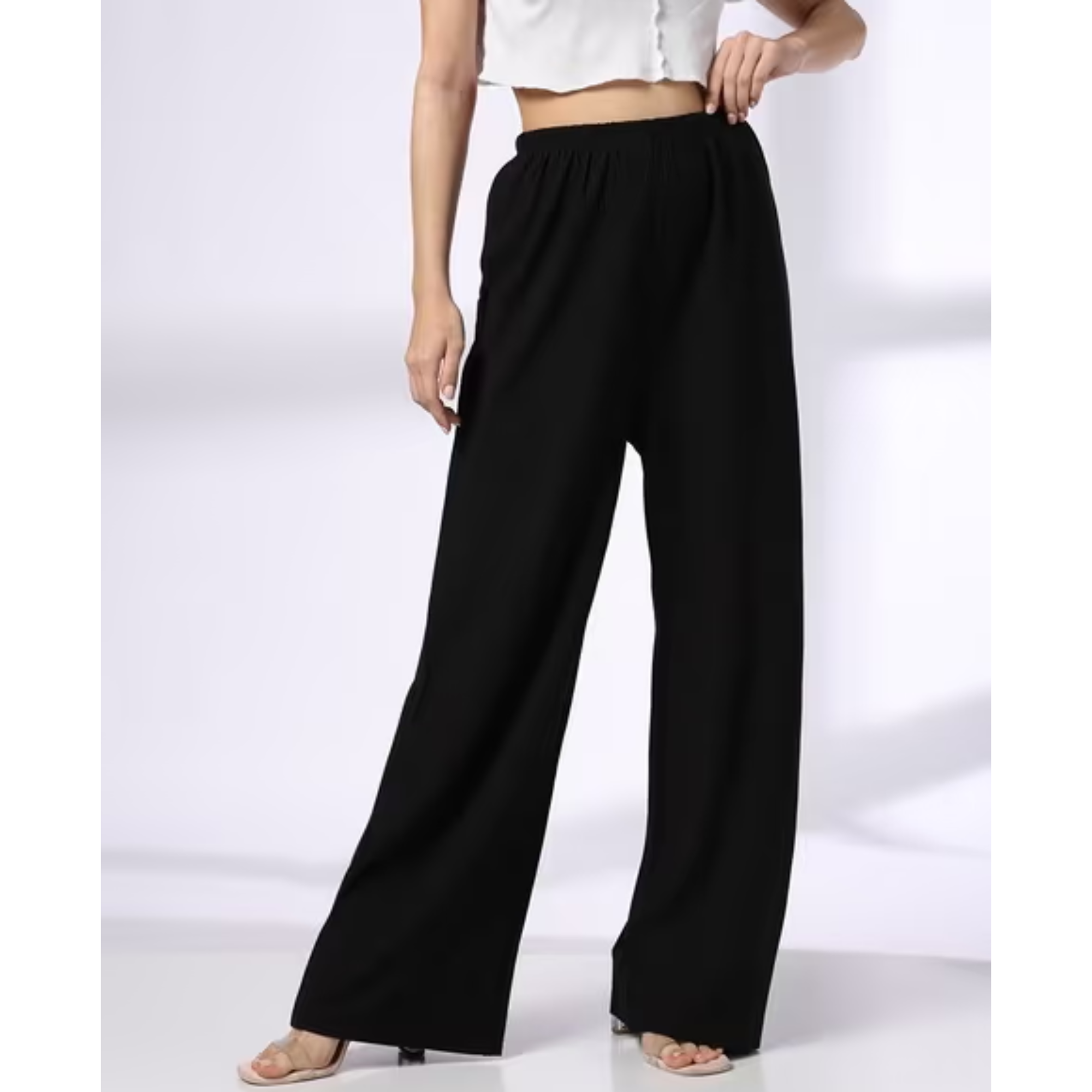 FIG Women Relaxed Fit Wide-Leg Pants